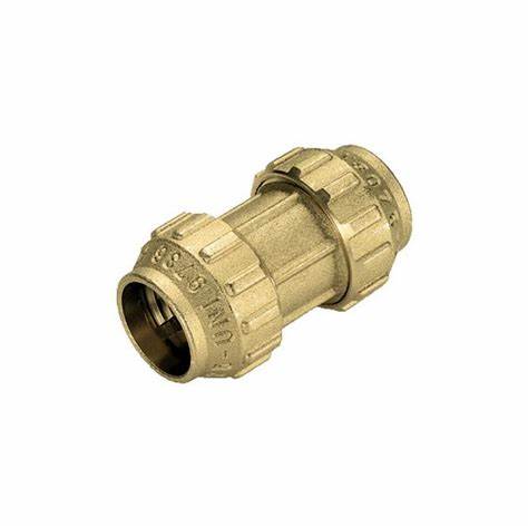 RACCORDO DRITTO DOPPIO D 25 OTTONE PER GAS