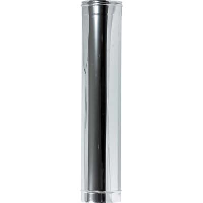 TUBO INOX STUFA PALLET D.100 H. 1 MT