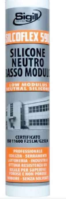 SILICONE NEUTRO SERRAMENTI AVORIO RAL 1013 310 ML sicoflex 590