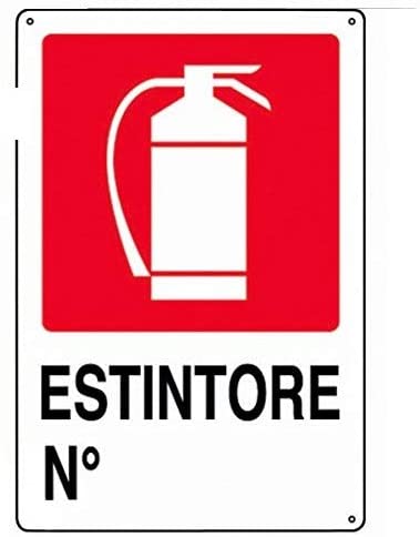 CARTELLO SEGNALETICO ESTINTORE 20X30H
