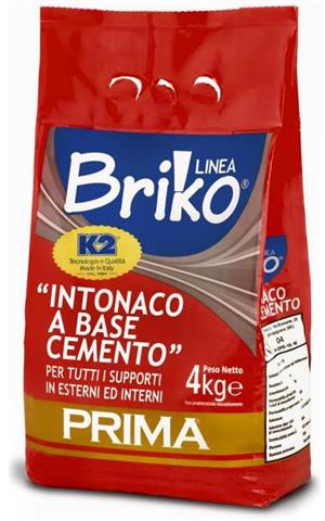 INTONACO PRONTO A BASE DI CEMENTO DA 4 KG BRIKO
