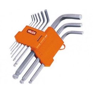 Chiavini esagonali sferici 9 pezzi Valex 1460878