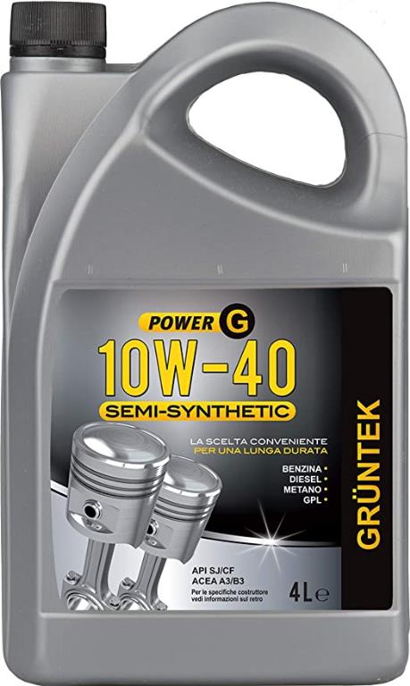 OLIO MOTORE 4 LT 10W40 POWER G SEMI-SYNTHETIC GRUNTEK