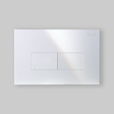 PLACCA PUCCI ECO BIANCA 2 PULSANTI