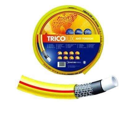 TUBO MAGLIATO ANTITORSIONE TRICOLUX FITT DA  5/8 (15mm) ROTOLO DA 50 MT  GIALLO