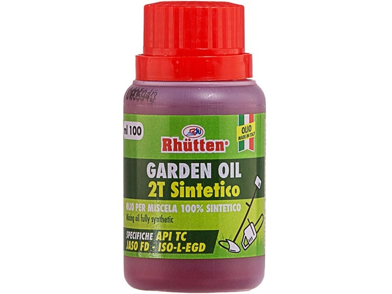 OLIO SINTETICO 2 TEMPI PER MACCHINE DA GIARDINA 100 ML (PER MISCELA)