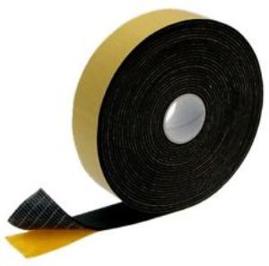 NASTRO TERMOISOLANTE ADESIVO IN GOMMA NERO H.50 x Sp.3 mm - 10 Mt.