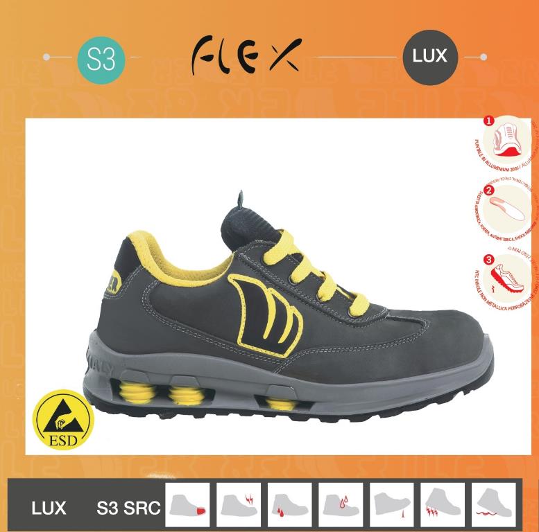 SCARPA BASSA PELLE FIORE NUBUCK IDROREPELLENTE S3 LUX LEWER  N° 40