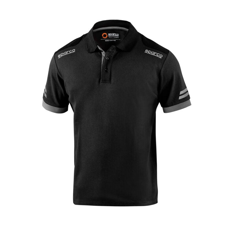 POLO SPARCO TECH TOLEDO BLACK GREY TG XXL