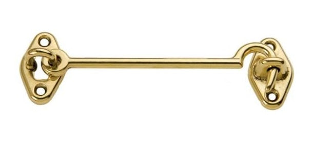 FERMAPORTE OTTONE LUCIDO CM.6 GANCIO E PIASTRINA