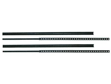 ASTE PER MANIGLIONE ANTIPANICO SERIE MINISTARverticali con contriaste - verniciate - colore nero