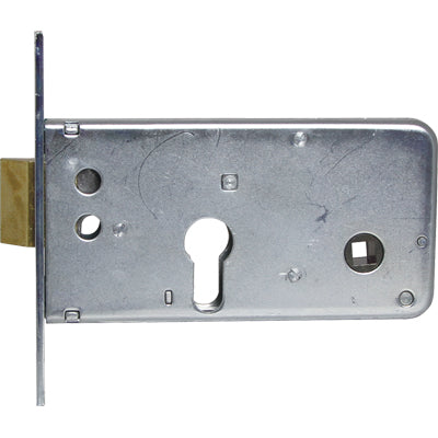 SERRATURA METALLO INFILARE 720 ISEO B.Q. ZINC FRONTALE 16 MM CILINDRO SAGOMATO 2 MANDATE +SCROCCO ALTEZZA 64 ENTRATA 60