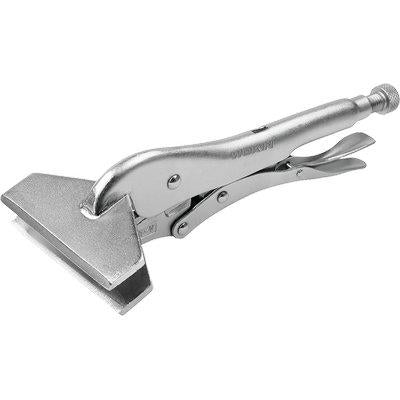 PINZA AUTOBLOCCANTE GANASCE PIATTE MM 250 108610 WOKIN Massima apertura Mm. 15, profondità della presa Mm. 50. Su placchetta appendibile.