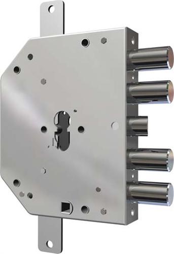 SERRATURA METALLO APPLICARE 2155 PE CR F.SAGOM M4 TRIPL+SCR E.MM 60 DX