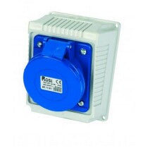 PRESA CEE DA PARETE 2X16A+T 220V