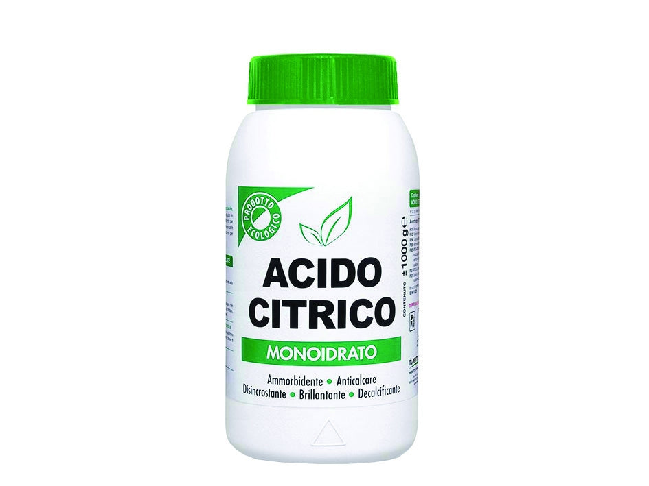ACIDO CITRICO MONOIDRATO 1 KG è un prodotto ecologico e multifunzione: anticalcare, disincrostante per lavatrici, lavastoviglie